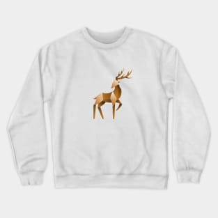 lowpoly geometric deer design Crewneck Sweatshirt